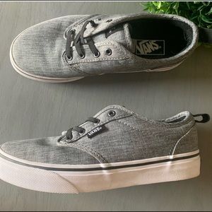 Vans grey boys lace up shoes sz 3